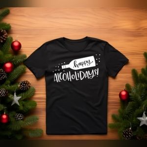Happy Alcoholidays! Funny Christmas T-Shirt
